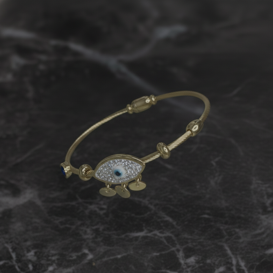 Aurelia Evil Eye Gold Charm Bracelet