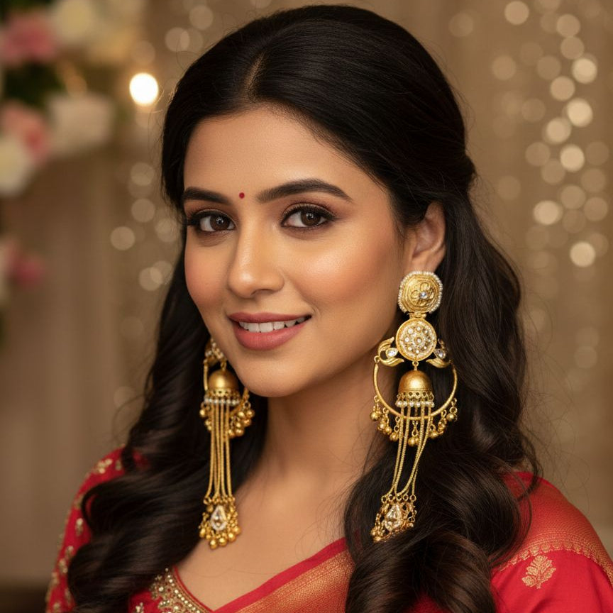 Svarnika Chandbali Kashmiri Earrings