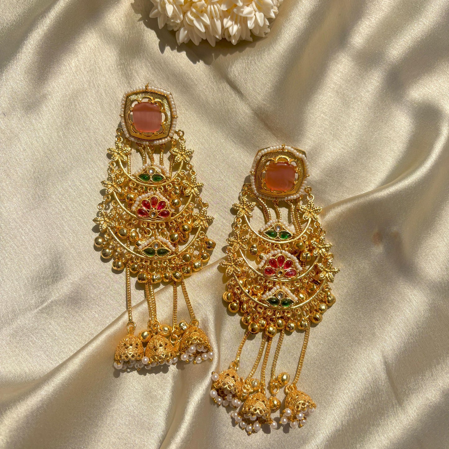 kanika Kashmiri Earrings Pink