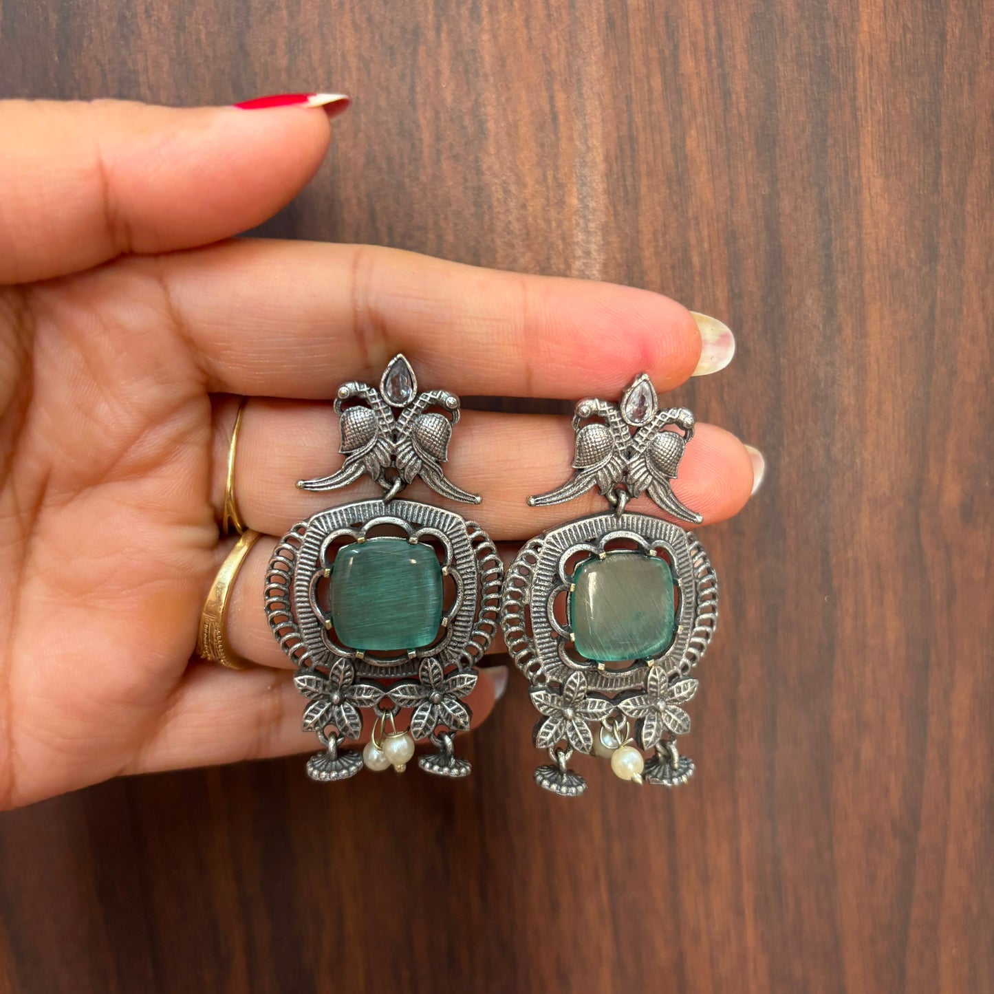 Noir Oxidized Earrings