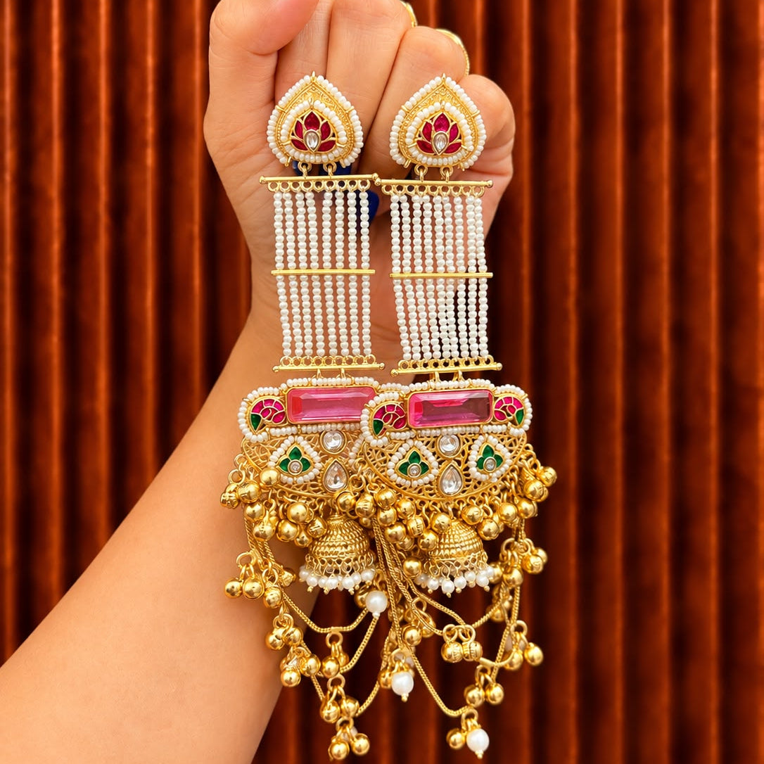 Preet Long Statement Earrings