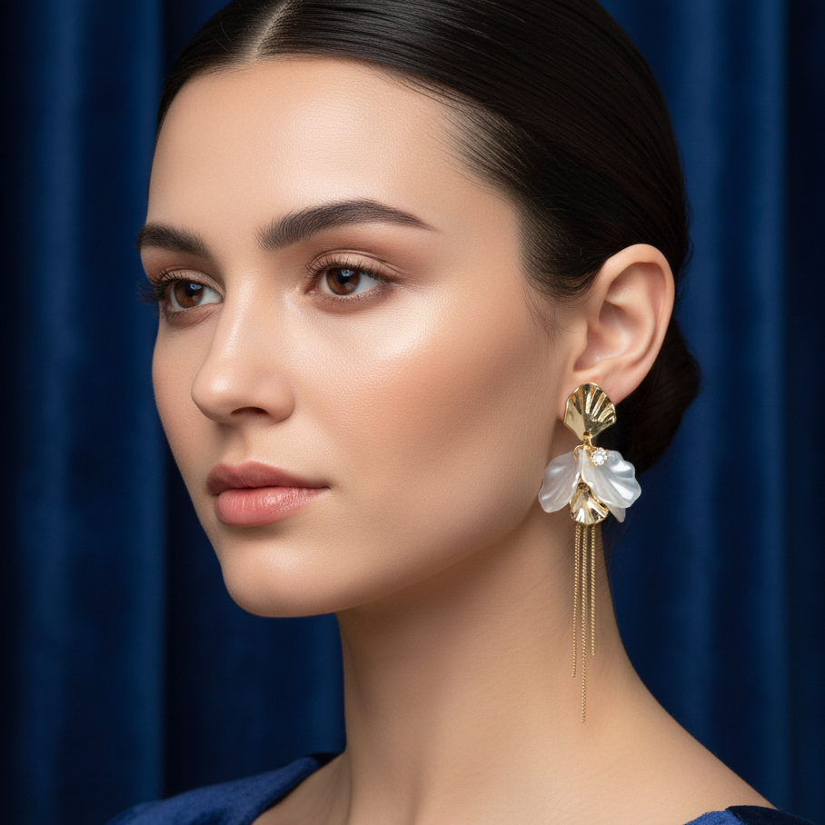 Aurelia Petal Drop Earrings