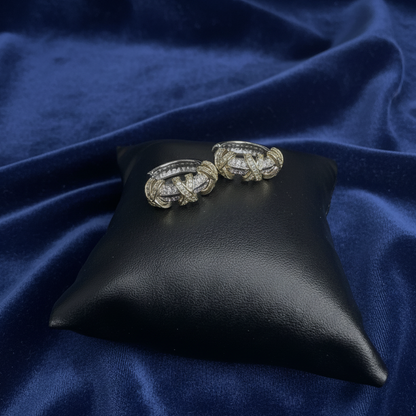 Aurelia Interlock Diamond Hoop Earrings