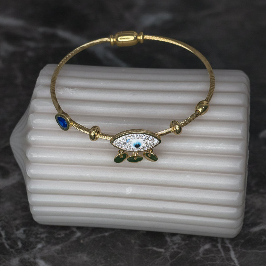 Aurelia Evil Eye Gold Charm Bracelet