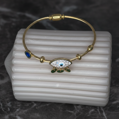 Aurelia Evil Eye Gold Charm Bracelet