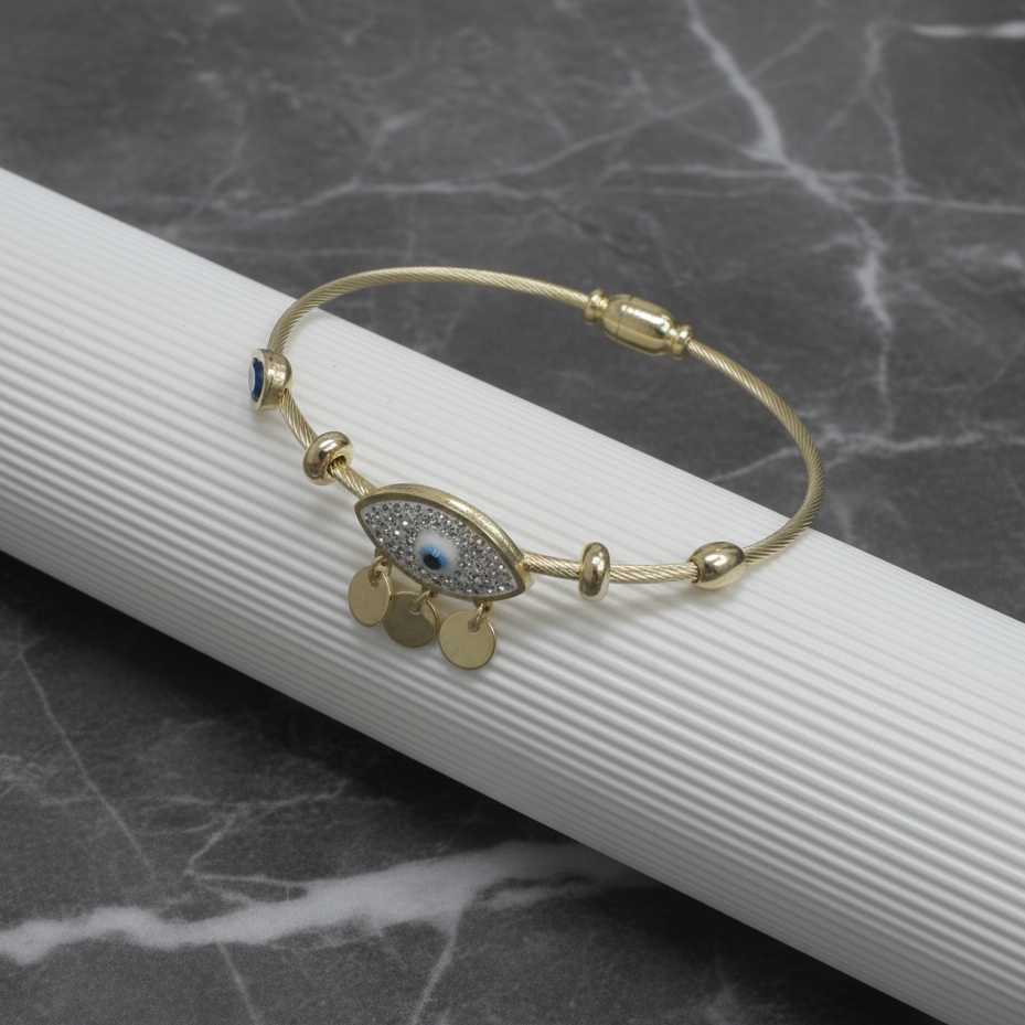 Aurelia Evil Eye Gold Charm Bracelet