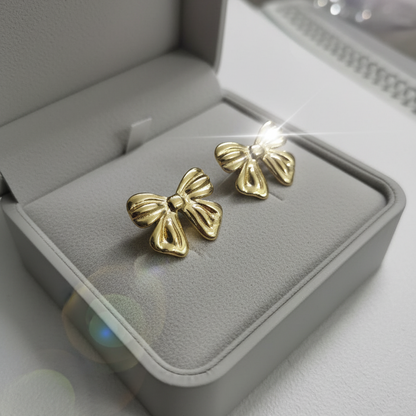 Golden Grace Bow Earrings