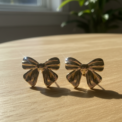 Golden Grace Bow Earrings
