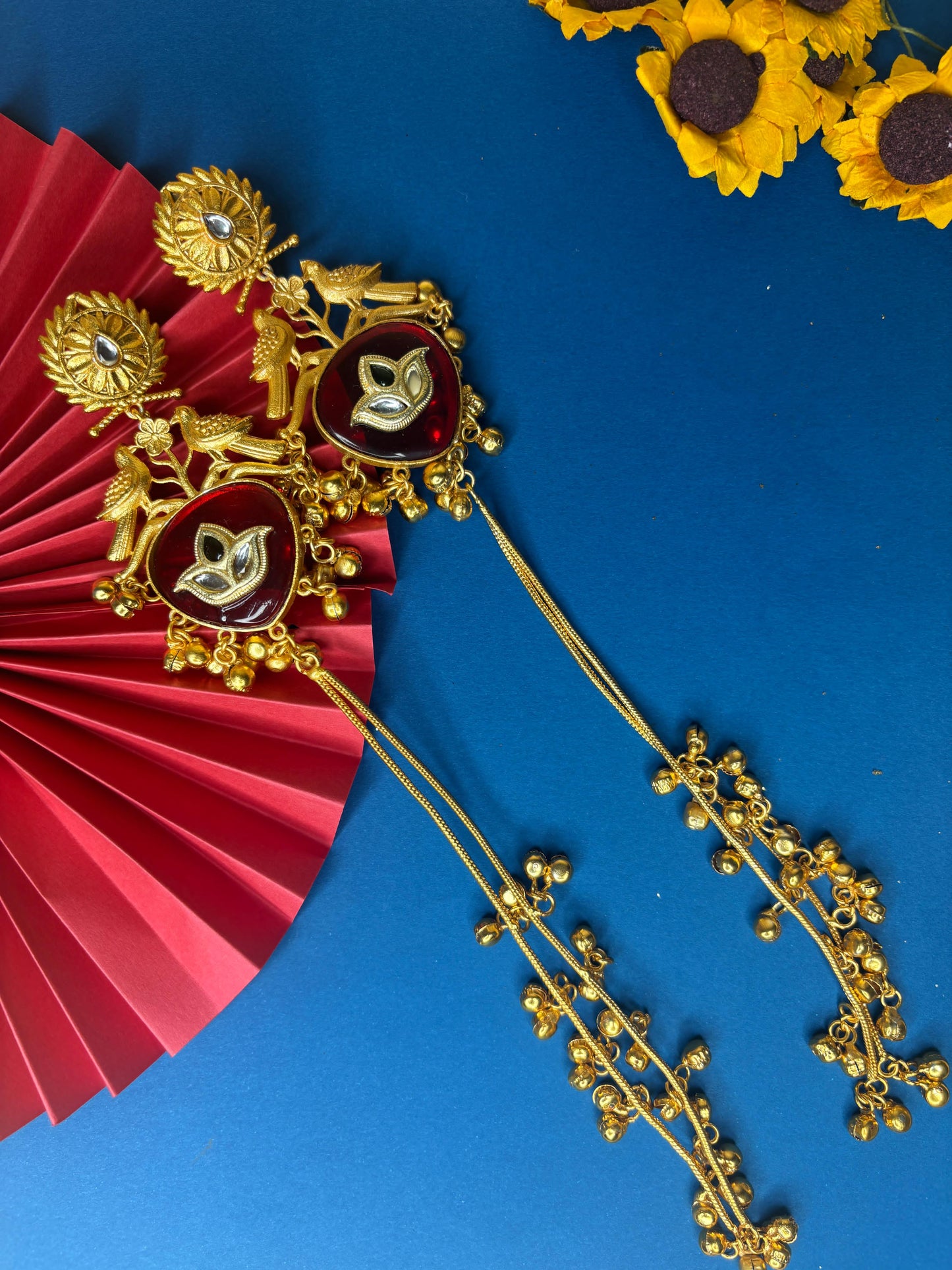 Vedika Red kashmiri Earrings