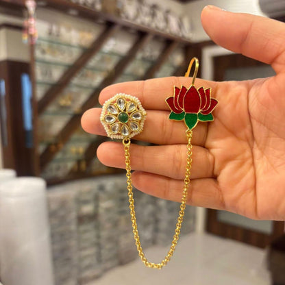 Chandni Lotus Chain Earrings