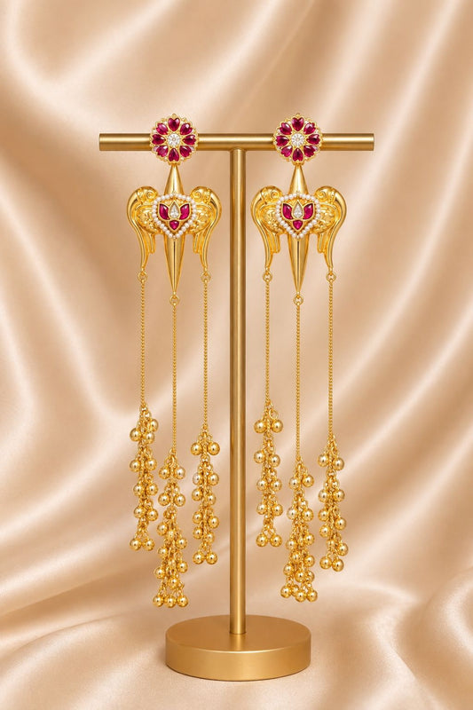 Avika kashmiri Earrings Green