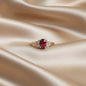 Crimson Radiance Gold Ring
