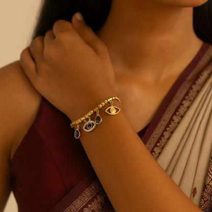 Golden Evil Eye Protection Bracelet