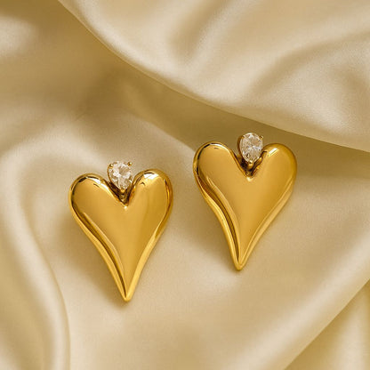 Amora Gold Heart Earrings