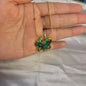 Emerald Wings Butterfly Pendant Necklace