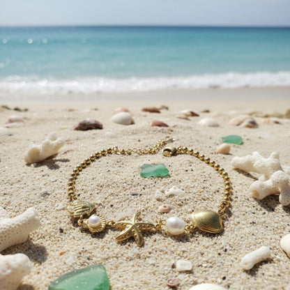 Seaside Charm Pearl & Starfish Bracelet