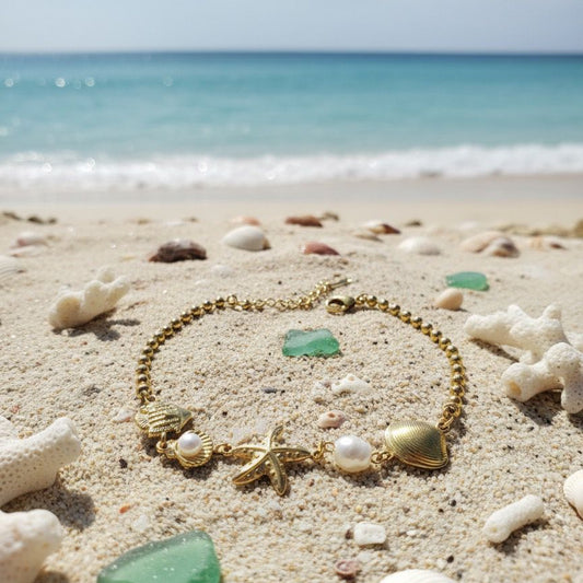 Seaside Charm Pearl & Starfish Bracelet