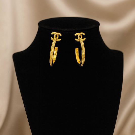 Polished Gold Classic Hoop Earrings