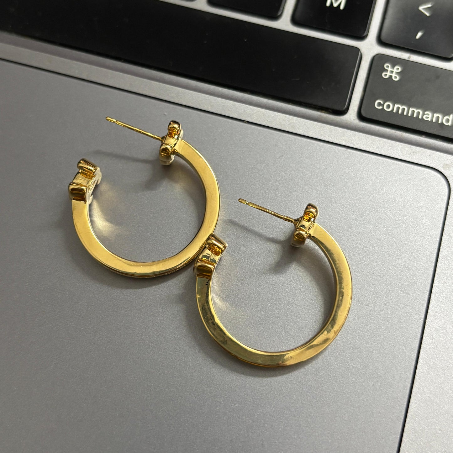 Polished Gold Classic Hoop Earrings