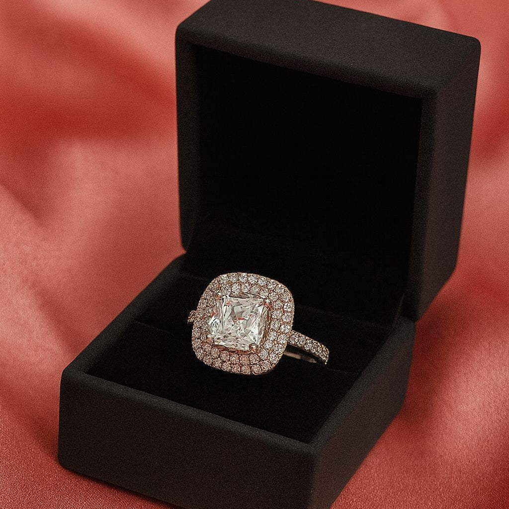 Radiant Cushion Halo Luxury Ring
