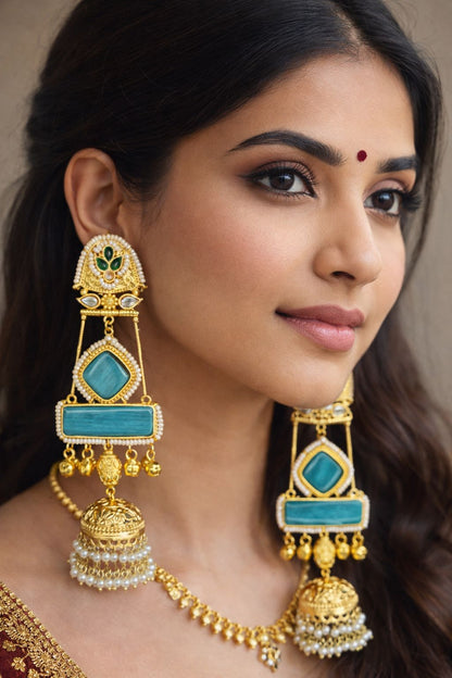 Mayura Jhumka Kashmiri Earrings