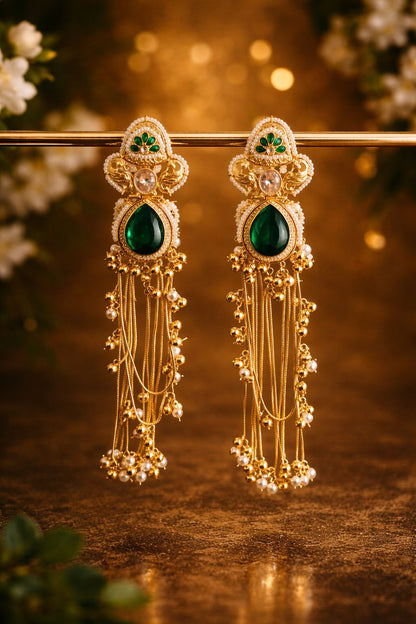 Yashika  Earrings Green