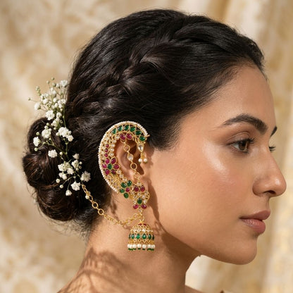 Shesha EarCuff Jhumka Earrings