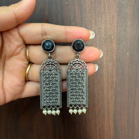 Oxidized Dangler Earrings