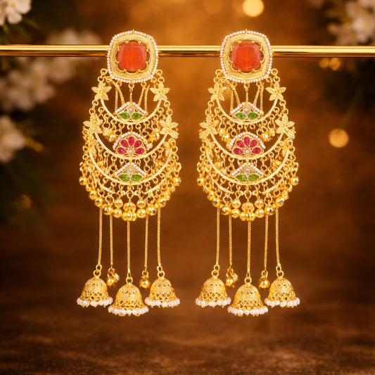 kanika Kashmiri Earrings Pink