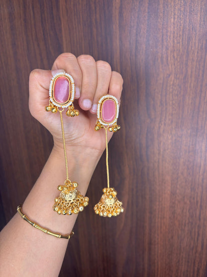 Maya Pink Kashmiri Earrings