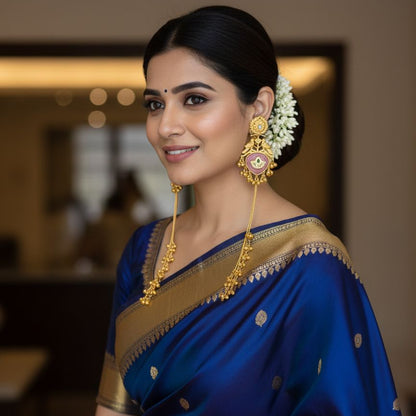 Vedika Pink kashmiri Earrings