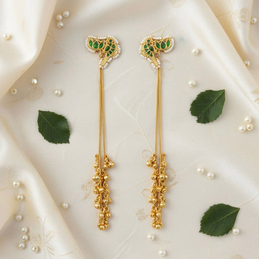 Rangriti green Kashmiri Earrings
