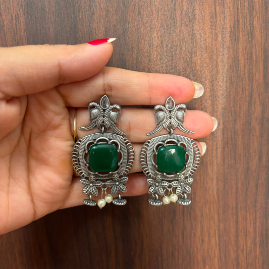 Noir Oxidized  Earrings