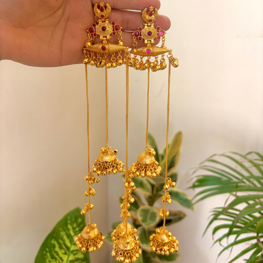 Radha Earrings Ruby