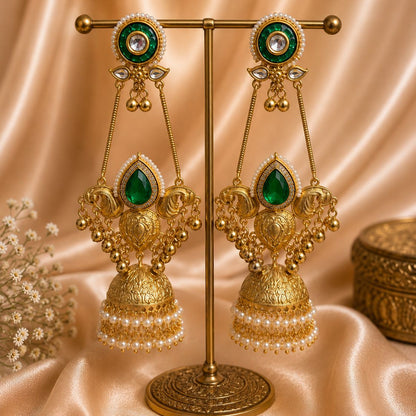 Noor Long Jhumka Earrings