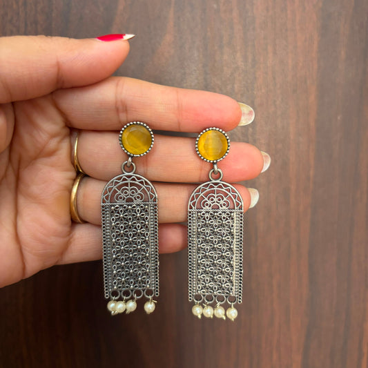 Oxidized Dangler Earrings