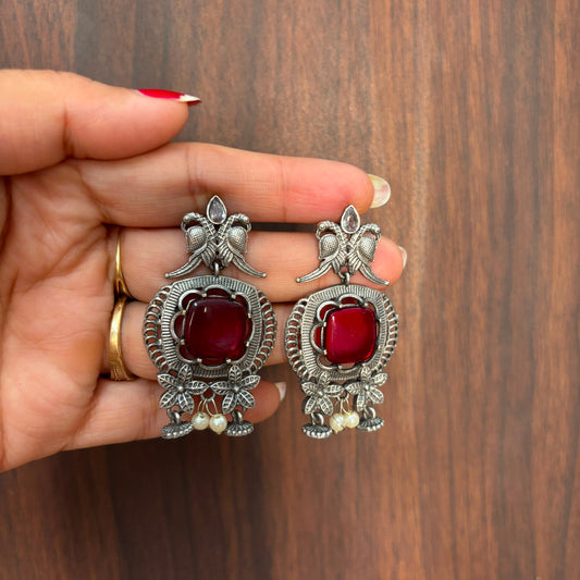 Noir Oxidized  Earrings