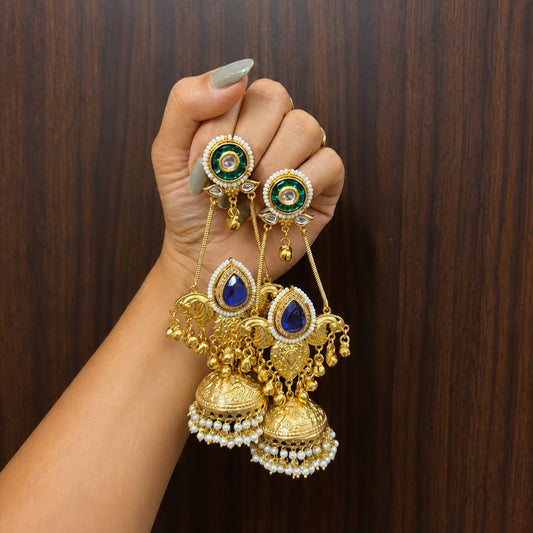 Noor Long Jhumka Earrings
