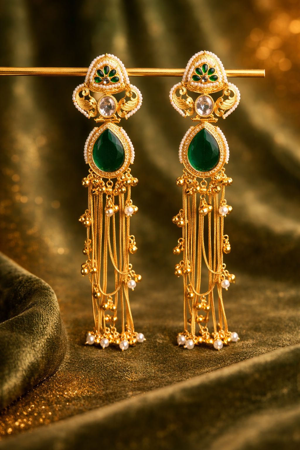 Yashika  Earrings Green