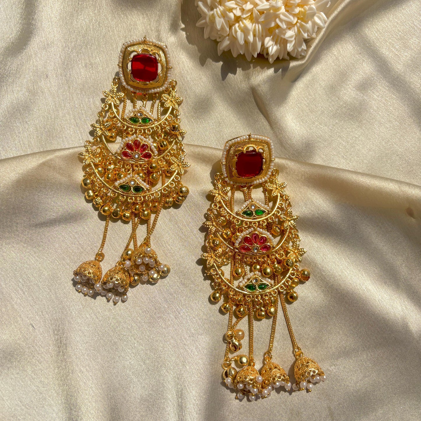 kanika Kashmiri Earrrings Ruby