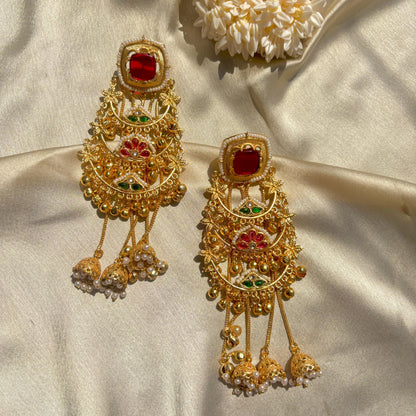 kanika Kashmiri Earrrings Ruby