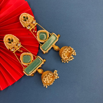 Mayura Jhumka Kashmiri Earrings