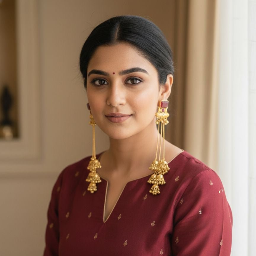 Raktima Royal Jhumka Earrings