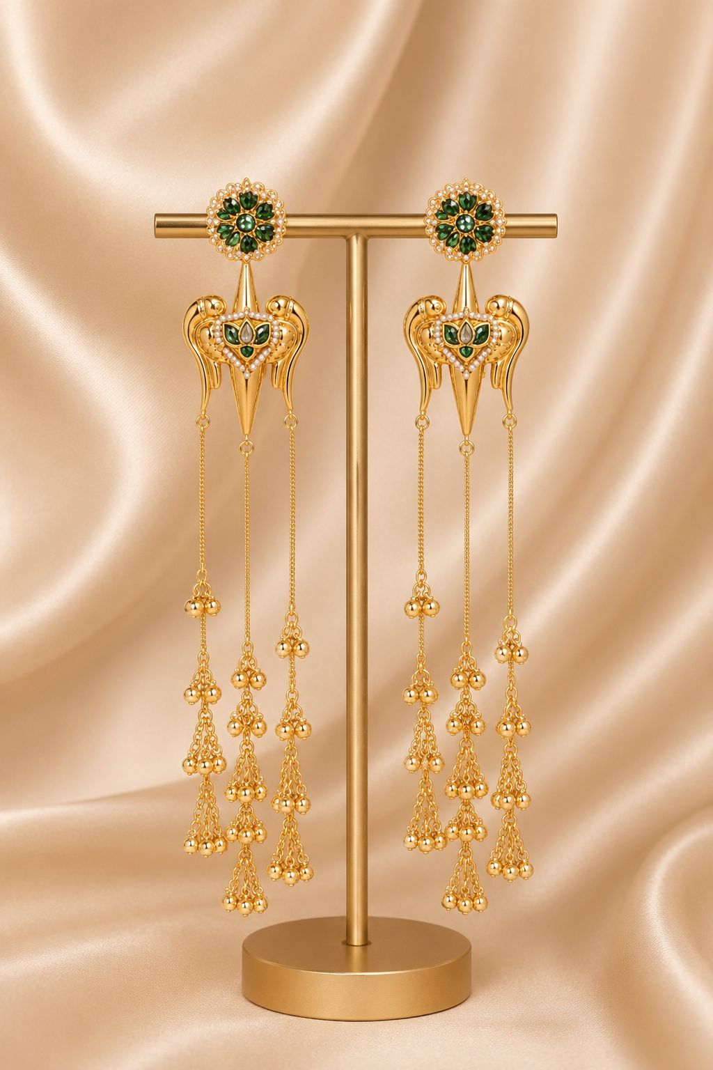 Avika kashmiri Earrings Green
