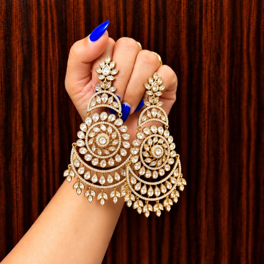 Nandini Kundan Chandbali Earrings