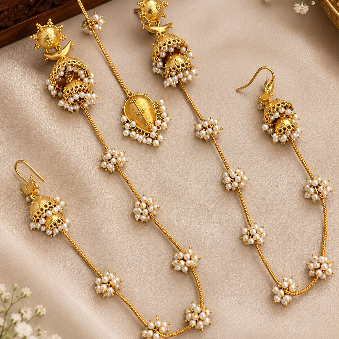 kiran Statement Earrings with Tika