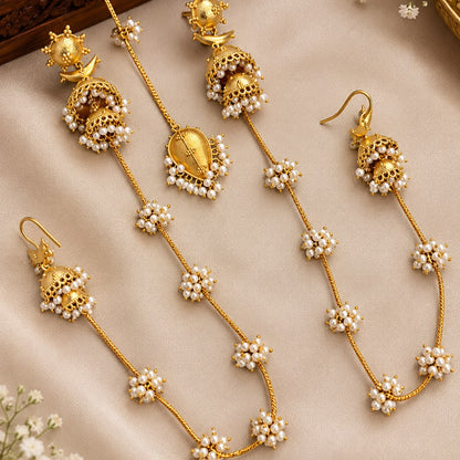 kiran Statement Earrings with Tika