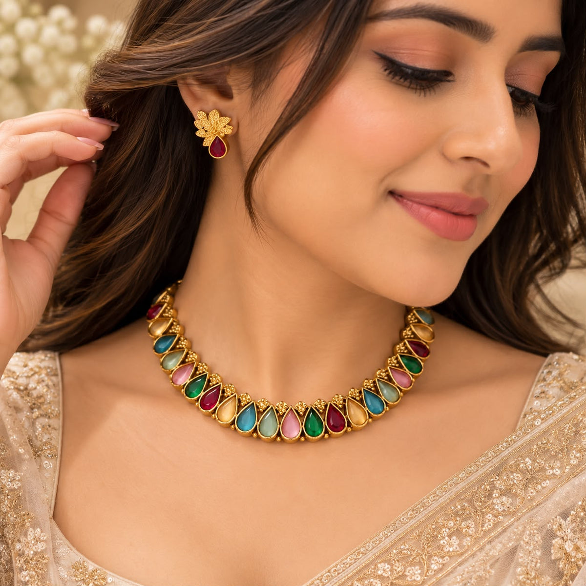 Sobha Gold-Plated Necklace Set
