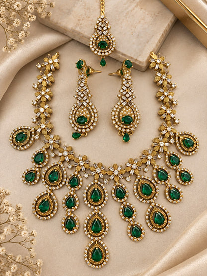 Soniya Ad Necklace set with tika